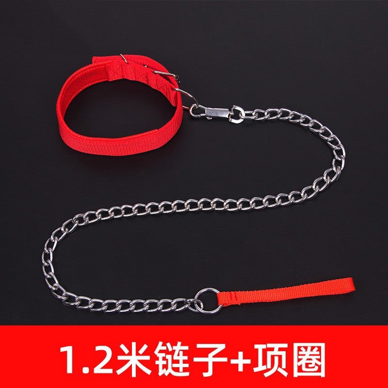 Dog Chain Anti-Bite Dog Leash Large Dog Small Dog Chain Rope Iron Collar Dog Chain Walking Rope - Image 1
